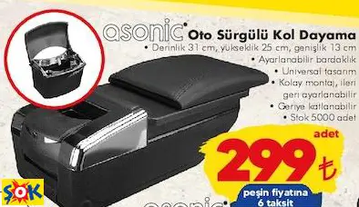 ASONİC OTO SÜRGÜLÜ KOL DAYAMA